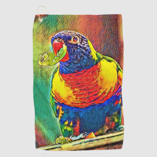 AnimalColor_Bird_07 Golf Towel