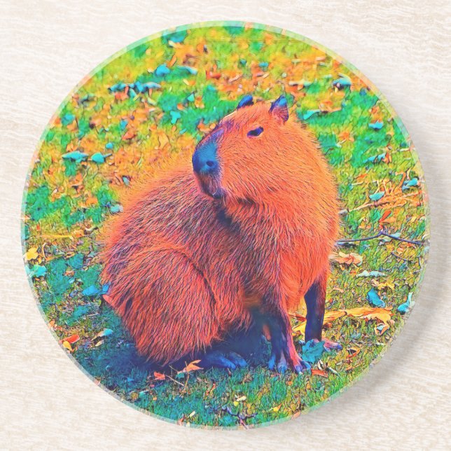 AnimalColor_Capybara_008 Coaster (Front)