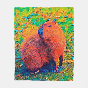 AnimalColor_Capybara_008 Fleece Blanket