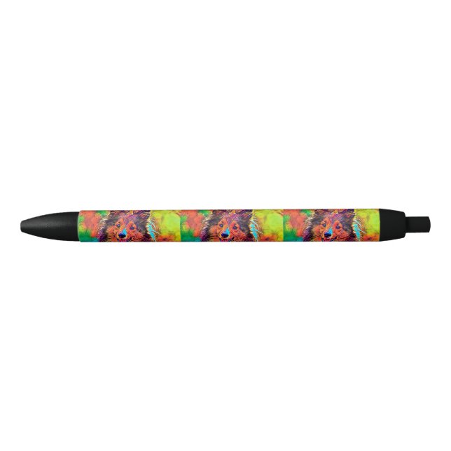 AnimalColor_Dog_024 Black Ink Pen (Front)