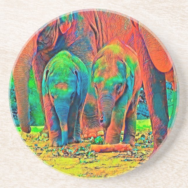 AnimalColor_Elephant_001 Coaster (Front)