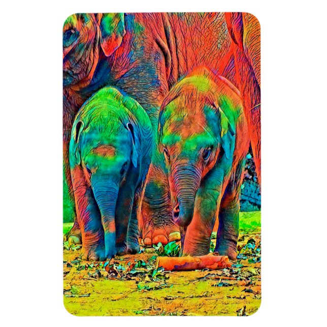AnimalColor_Elephant_001 Magnet (Vertical)