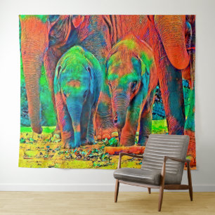 AnimalColor_Elephant_001 Tapestry