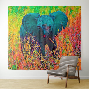 AnimalColor_Elephant_002 Tapestry