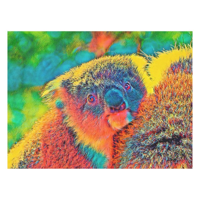 AnimalColor_Koala_001 Tablecloth (Front (Horizontal))