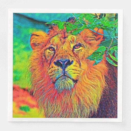Image of AnimalColor_Lion_001_by_JAMColors Disposable Napkin