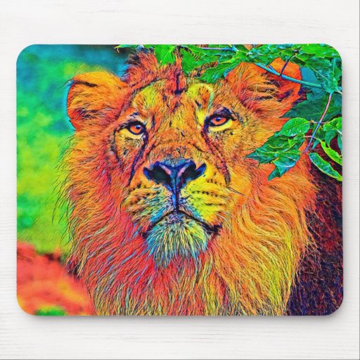 Image of AnimalColor_Lion_001_by_JAMColors Mouse Mat
