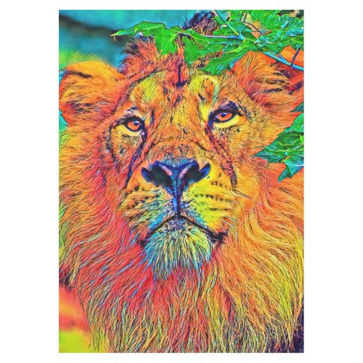 Image of AnimalColor_Lion_001_by_JAMColors Tablecloth