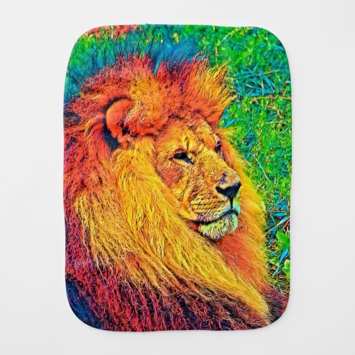 Image of AnimalColor_Lion_003_by_JAMColors Burp Cloth