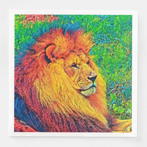 Image of AnimalColor_Lion_003_by_JAMColors Disposable Napkin