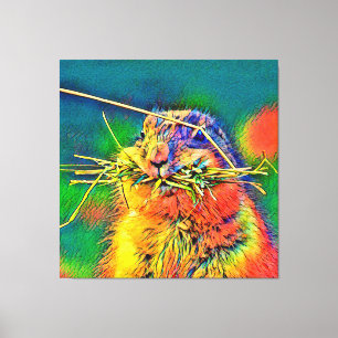 AnimalColor_Prairiedog_004 Canvas Print