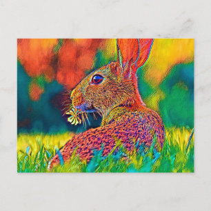 AnimalColor_Rabbit_006 Postcard