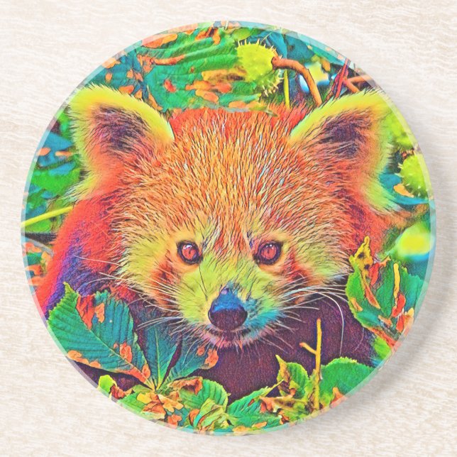 AnimalColor_RedPanda_001 Coaster (Front)