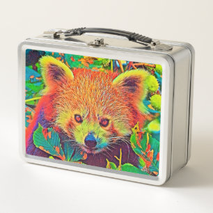 AnimalColor_RedPanda_001 Metal Lunch Box