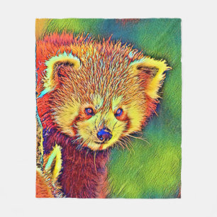 AnimalColor_RedPanda_016 Fleece Blanket