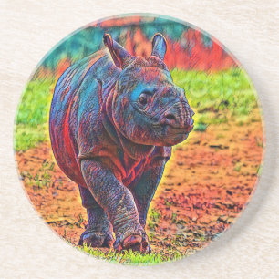 AnimalColor_Rhino_001 Coaster