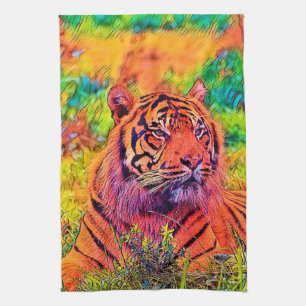 AnimalColor_Tiger_002 Tea Towel