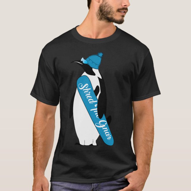 Animalcreations Shred The Gnar Cartoon Penguin T-Shirt (Front)