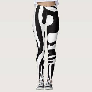 Animalier black & white zebra style leggings