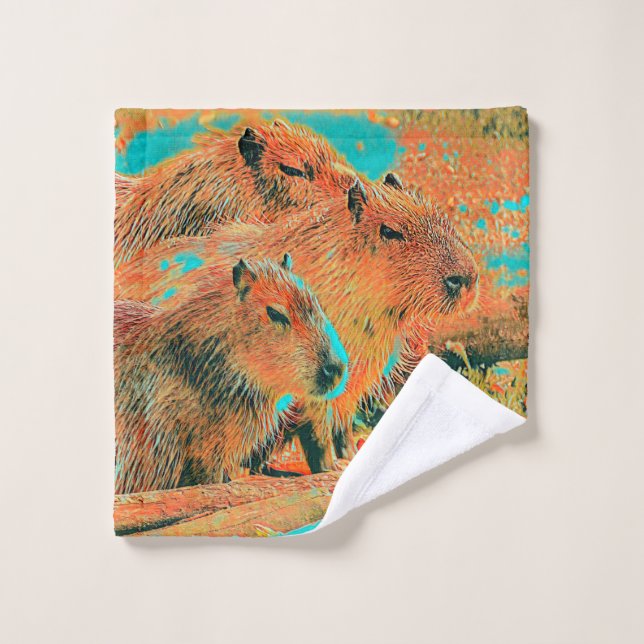 AnimalMix_Capybara_006 Wash Cloth (Wash Cloth)