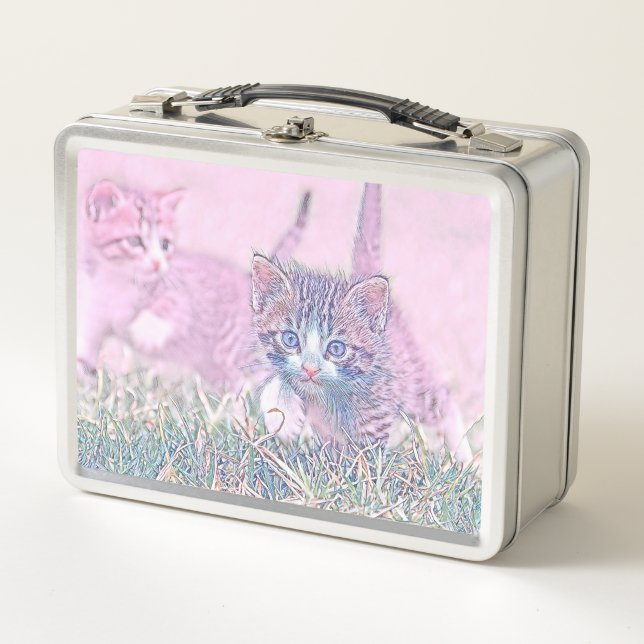 AnimalMix_Cat_015 Metal Lunch Box (Front)