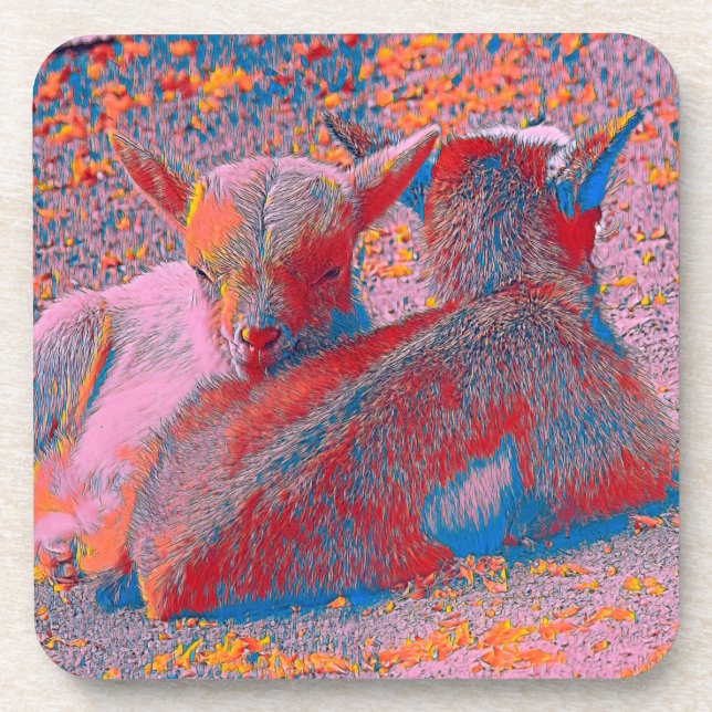 AnimalMix_Goat_003 Coaster (Front)