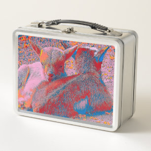 AnimalMix_Goat_003 Metal Lunch Box