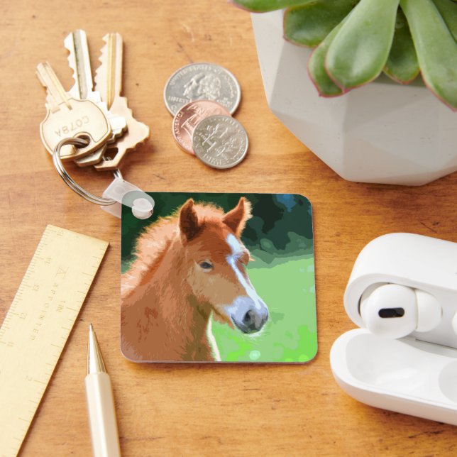 AnimalMix_Horse_013 Key Ring (Desk)