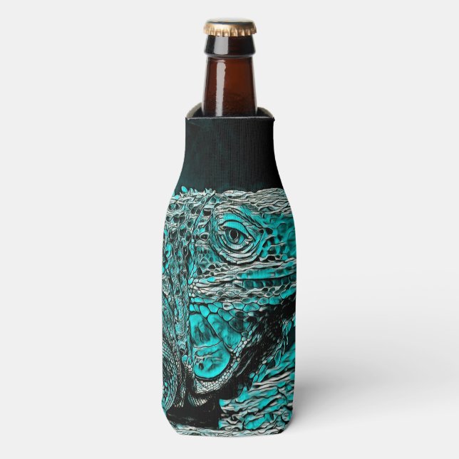 AnimalMix_Iguana_001 Bottle Cooler (Bottle Front)