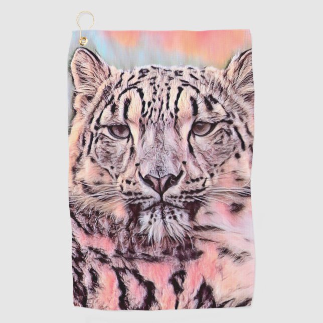 AnimalMix_Leopard_008 Golf Towel (Front)