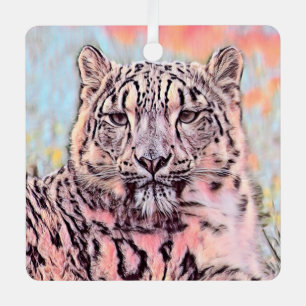 AnimalMix_Leopard_008 Metal Tree Decoration