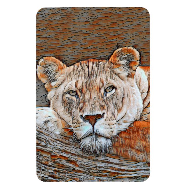 AnimalMix_Lion_022 Magnet (Vertical)