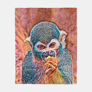AnimalMix_Monkey_001 Fleece Blanket
