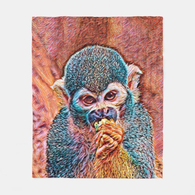 AnimalMix_Monkey_001 Fleece Blanket (Front)
