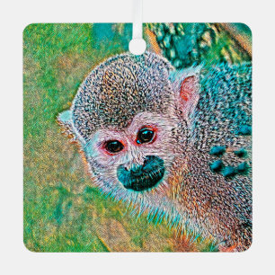 AnimalMix_Monkey_010 Metal Tree Decoration