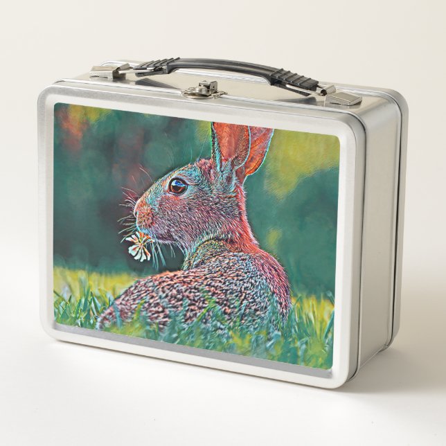 AnimalMix_Rabbit_048 Metal Lunch Box (Front)