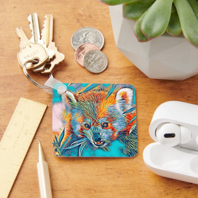AnimalMix_RedPanda_001 Key Ring (Desk)
