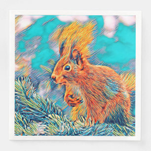 AnimalMix_Squirrel_001_by_JAMColors Napkin