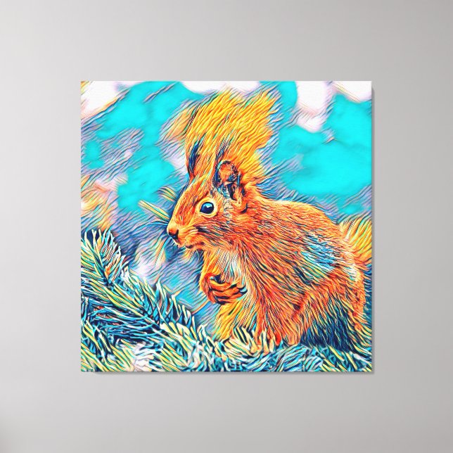 AnimalMix_Squirrel_001 Canvas Print (Front)