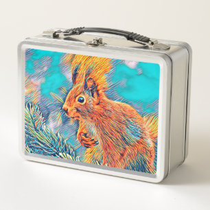 AnimalMix_Squirrel_001 Metal Lunch Box
