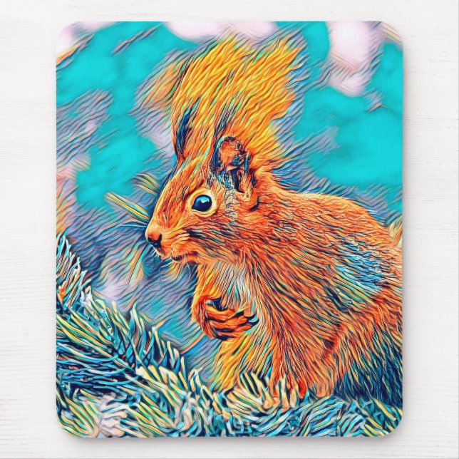 AnimalMix_Squirrel_001 Mouse Mat (Front)
