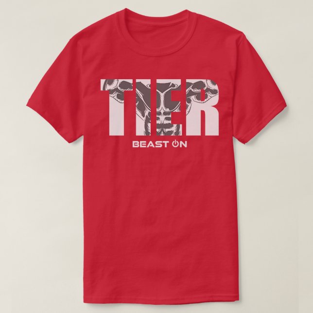 AnimalMuscles Beast OnGym Motivation Fitness Sayin T-Shirt (Design Front)