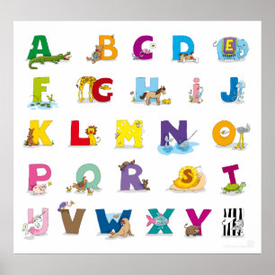 Animals-Alphabet poster