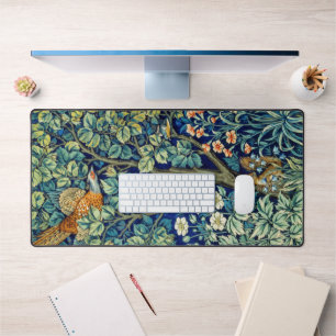 Animals and Flowers, Forest, William Morris Desk Mat