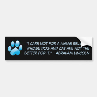 Animals and Religion Bumper Sticker