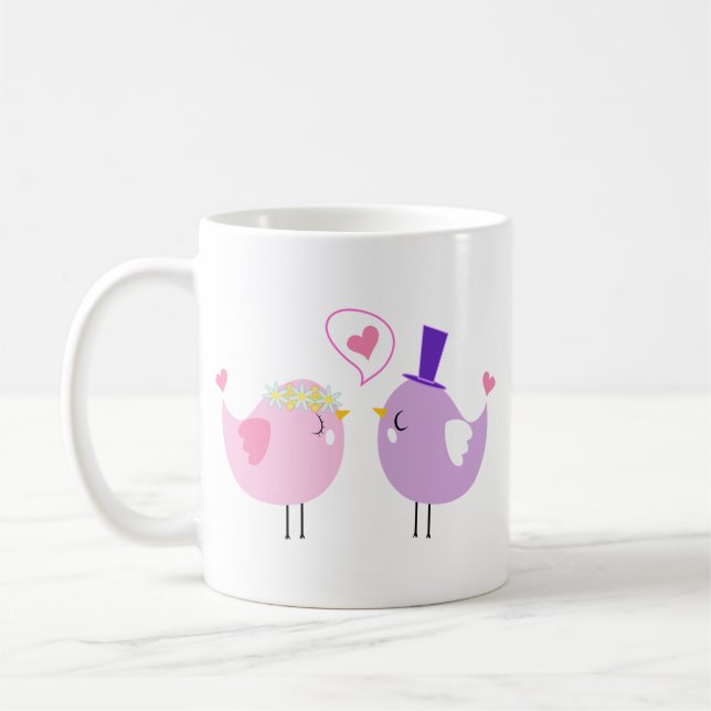 Animals Anthropomorphic Birds Coffee Mug (Left)