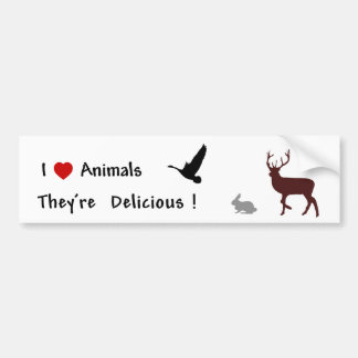 Animals Are Delicious Bumper Sticker