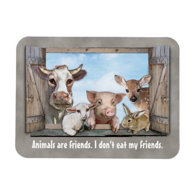 Animals are Friends. Magnet (Horizontal)