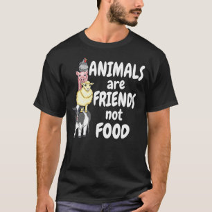 Animals Are Friends Not Food Vegan Vegetarian T-Shirt