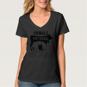 Animals Are Friends Not Food Veganism Graphic T-Shirt